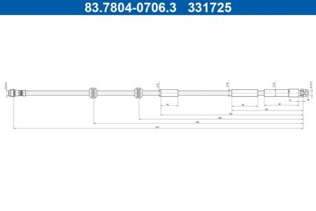 Гальмівний шланг 83.7804-0706.3