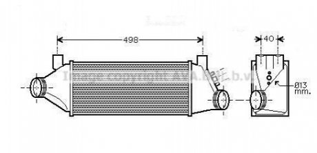 Интеркулер TRANSIT6 20TDi MT 02-06 (Ava) FDA4385