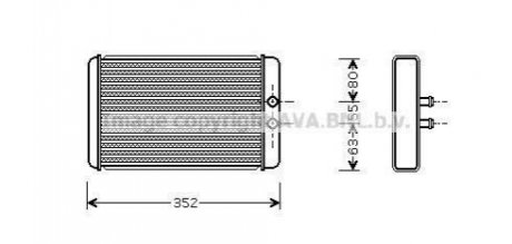 Радиатор печки AVA COOLING FTA6265 (фото 1)