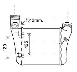 AVA AUDI Інтеркулер лів. A4 2.0TDI/TFSi 04- AIA4333