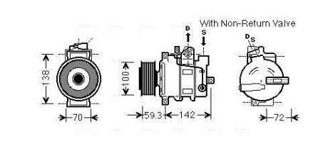 Компрессор кондиционера AUDI A4/ А5/ А6/ Q5 (Пр-во AVA) AIAK334