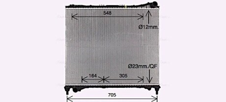 AVA LAND ROVER Радіатор сист. охолодження DISCOVERY V 3.0 16-, RANGE ROVER IV 3.0-5.0 12-, RANGE ROVER SPORT II 3.0-5.0 13- AU2337