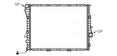 AVA BMW Радіатор охолодження двиг. X5 E53 3.0d/3.0i BW2274