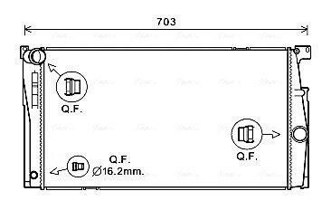 Радіатор охолодження BMW 5 (F10) 11-16 N20 BW2624