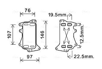 AVA BMW Оливний радіатор (без корпуса) 1 F20, 2, 3 F30, 4, 5 F10, X1 E84, X3 F25, X5 F15 2.0d BW3553