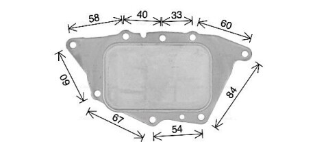 AVA BMW Оливний радіатор (без корпуса) 2 Active Tourer (F45) 13-, 2 Gran Tourer (F46) 14-, X1 (F48) 14- BW3594