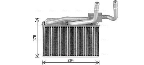 Радіатор обігрівача салону BMW X5 E70, F15 (07-18) X6 E71, F16 (08-19) (BW6600) AVA