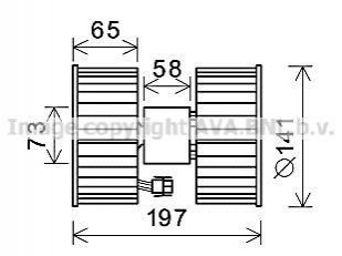 Вентилятор отопителя салона BMW X3 (E83) (03-11) (BW8483) AVA