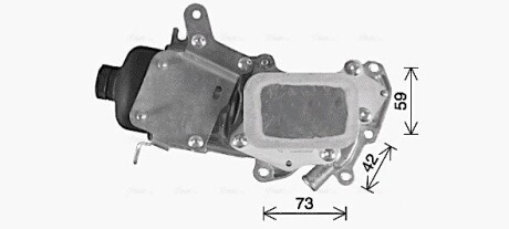 AVA CITROEN Оливний радіатор (з корпусом) Berlingo, C3 II, C4 II, Grand Picasso, Mitsubishi, Peugeot 207/208/308, Partner 1.6 HDI 08- CN3309H