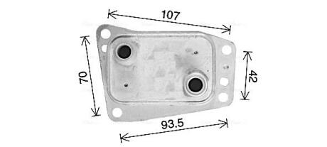 AVA CITROEN Масляний радіатор (без корпуса) C4 2.0 09-, C5 2.0 09-, JUMPER 2.0 15-, FORD, PEUGEOT CN3327