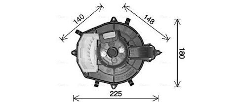 Вентилятор отопителя салона Citroen Berlingo (12-) 1,6d , C4 Picasso (07-13) Cli CN8316