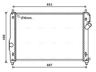AVA CHEVROLET Радіатор охолодження двиг. AVEO / KALOS 1.2 08- CT2064