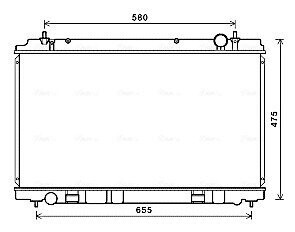 AVA NISSAN Радіатор сист. охолодження двигуна 350Z 3.5 05- DN2400
