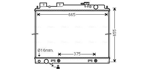 AVA NISSAN Радіатор охолодження двиг. NAVARA NP300 3.0 dCi 10-, PATHFINDER III 3.0 dCi 10- DN2430