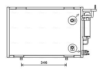 AVA FORD Радіатор кондиціонера (конденсатор) з осушувачем B-MAX 1.4-1.6 12-, FIESTA VI 1.25-1.6 08- FD5583D
