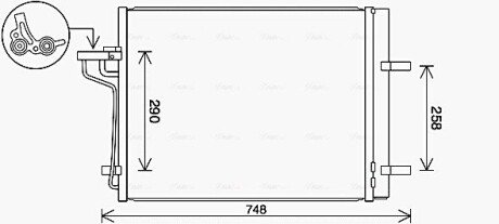 Радіатор кондиціонера AVA COOLING FD5647D (фото 1)