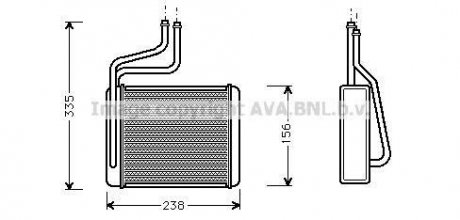 Радиатор отопителя Ford Mondeo (00-) (FD6286) AVA FD 6286