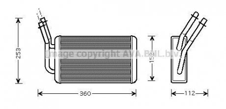 Радиатор отопителя салона Ford Tranzit 00>06 AVA COOLING FD 6316 (фото 1)
