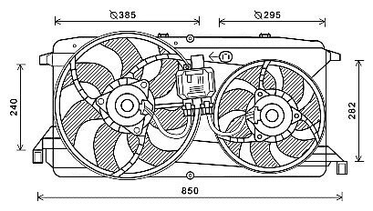 AVA FORD Вентилятор радіатора TRANSIT 2.2 06- FD7579