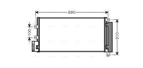 AVA FIAT Радіатор кондиціонера (конденсатор) Linea 1.3/1.6D 07- FTA5356D