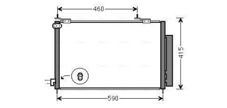 AVA HONDA Радіатор кондиціонера (конденсатор) з осушувачем CR-V 2.2 06- HD5242D