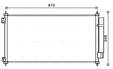 AVA HONDA Радіатор кондиціонера (конденсатор) CROSSTOUR I 3.5 4WD 12- HDA5282D