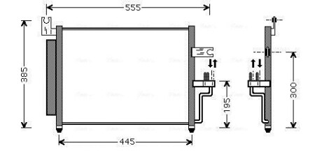 AVA HYUNDAI Радіатор кондиціонера (конденсатор) Accent II 00- HY5081D