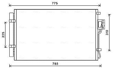 AVA HYUNDAI Радіатор кондиціонера (конденсатор) з осушувачем SANTA FE II 2.4 10- HY5311D