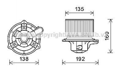 Вентилятор обогревателя HYUNDAI i30 (FD) (07-) (выр-во AVA) HY8553