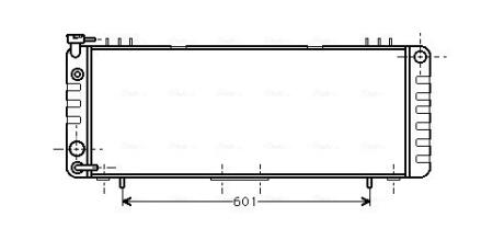 Радіатор, Система охолодження двигуна AVA COOLING JE2002 (фото 1)