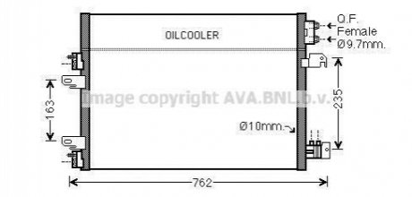 Радіатор кондиціонера JEEP COMPASS/ DODGE CALIBER (06-) (вир-во AVA) JE5060D