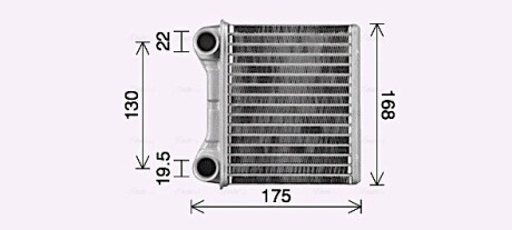 AVA DB Радіатор опалення X164, W164, W251, V251 MS6762