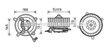 Вентилятор отопителя салона Mercedes-Benz E-class (W210) (96-03) auto AC (MS8621