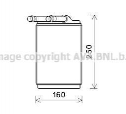 Радіатор обігрівача салону MB ML163 (MSA6680) AVA MSA6680