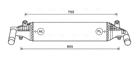 AVA MAZDA Інтеркулер 3 1.6 04- MZ4267