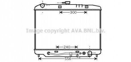 Радіатор, охолодження двигуна AVA COOLING OL2180 (фото 1)