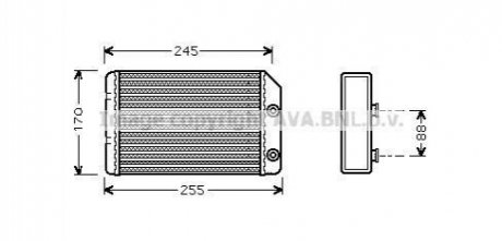 Радіатор пічки AVA COOLING OL6315 (фото 1)