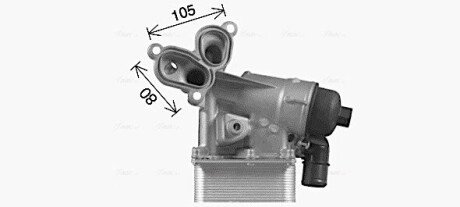 Радіатор масляний Nissan/Opel/Renault в зборі (AVA) AVA COOLING RT3631H (фото 1)