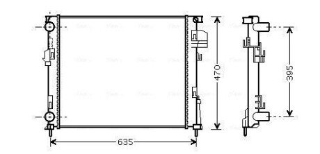 Радиатор охлаждения двигателя AVA COOLING RTA2303 (фото 1)