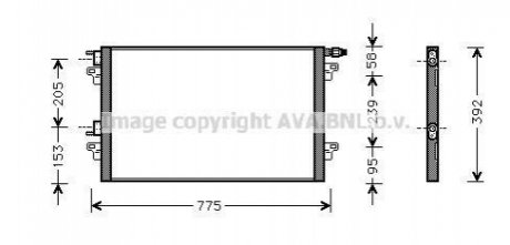 Радіатор кондиціонера AVA COOLING RTA 5280 (фото 1)