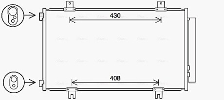AVA SUZUKI Радіатор кондиціонера (конденсатор) з осушувачем S-CROSS 1.5 Hybrid 22-, SX4 S-CROSS (JY) 1.6 13-, VITARA (LY) 1.6 15- SZ5151D
