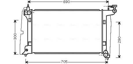 Радиатор охлаждения двигателя AVA COOLING TO2302 (фото 1)