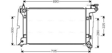 Радиатор охлаждения двигателя AVA COOLING TO2323 (фото 1)