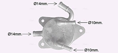 AVA TOYOTA Оливний радіатор (без корпуса) CAMRY 2.5 11-, LEXUS TO3755