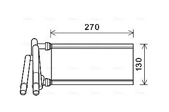 AVA LEXUS Радіатор опалення GS 05-, IS C 09-, IS II 05- TO6706