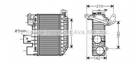 Радиатор интеркулера AVA COOLING TOA4365 (фото 1)