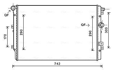 Радиатор охлаждения двигателя (VN2362) AVA