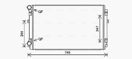 Радіатор, Система охолодження двигуна AVA COOLING VN2404 (фото 1)