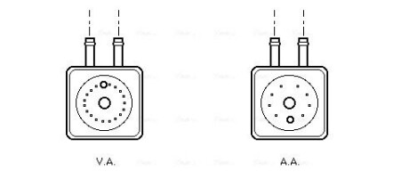 AVA VW Оливний радіатор Audi A3/4/6, Golf IV, Passat, T5, Ford, Skoda Octavia I VN3148