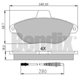 КОЛОДКИ ТОРМОЗНЫЕ FIAT SCUDO / ULYSSE 95> ПЕРЕД 510438